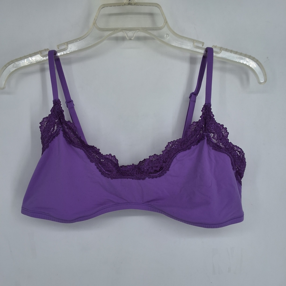 SKIMS 2X Purple Lace Trim Bralette